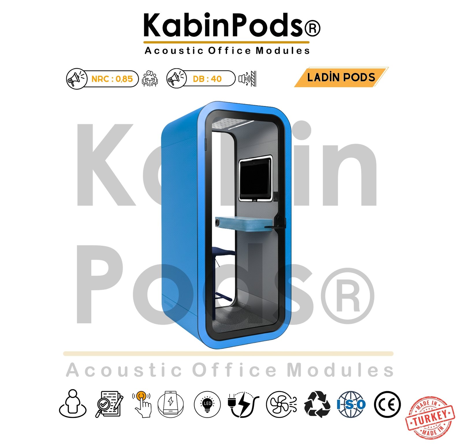 Telefon Kabini - 7. Görsel - Akustik Telefon Görüşme Kabini Modelleri ve Özellikleri